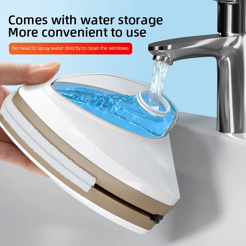 Magnetic Double-Sided Window Cleaner Brush - Automatic Water Discharge Wiper for Glass Windows | Household Cleaning Tool