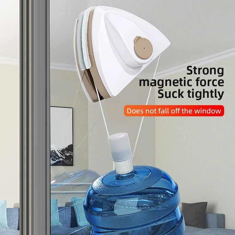 Magnetic Double-Sided Window Cleaner Brush - Automatic Water Discharge Wiper for Glass Windows | Household Cleaning Tool