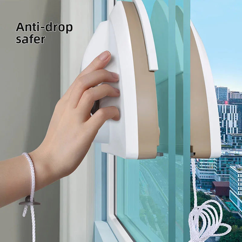 Magnetic Double-Sided Window Cleaner Brush - Automatic Water Discharge Wiper for Glass Windows | Household Cleaning Tool