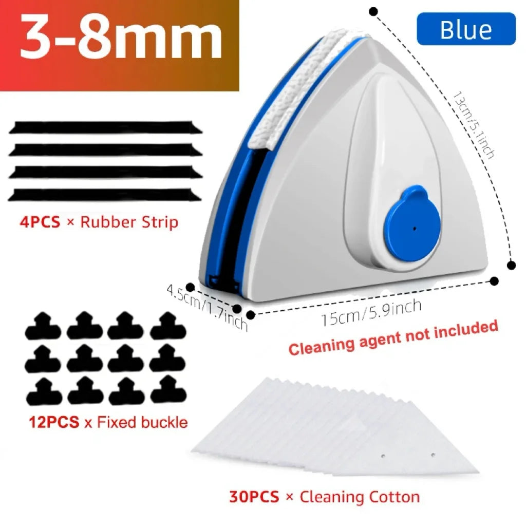 Magnetic Double-Sided Window Cleaner Brush - Automatic Water Discharge Wiper for Glass Windows | Household Cleaning Tool