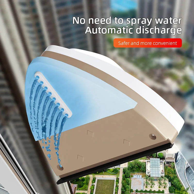 Magnetic Double-Sided Window Cleaner Brush - Automatic Water Discharge Wiper for Glass Windows | Household Cleaning Tool