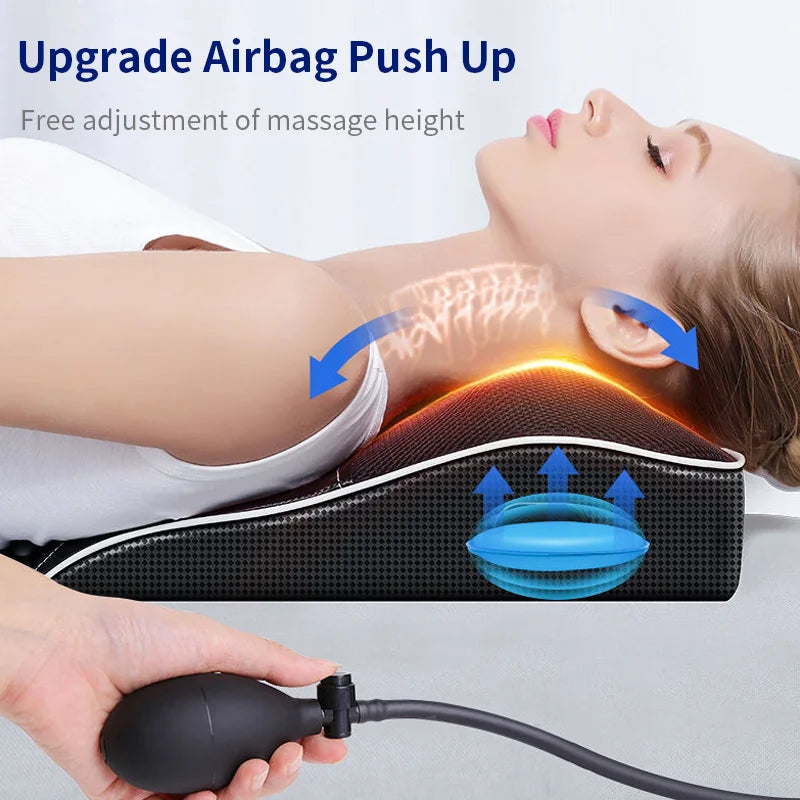 Jinkairui Shiatsu Electric Massager: Head, Neck & Back Support with Heat & Vibration for Home, Office, and Car Use