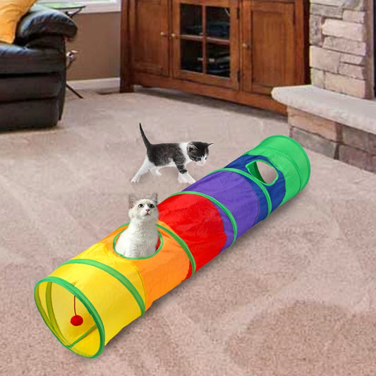 Cat Tunnel Tube - Foldable Interactive Fun Toy for Kittens and Puppies, Ideal for Training and Play, Pet Supplies & Cat Accessories