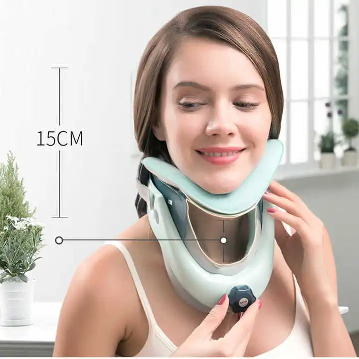 Adjustable Air Sac Neck Stretcher Collar for Cervical Spine Alignment & Home Traction Therapy Device