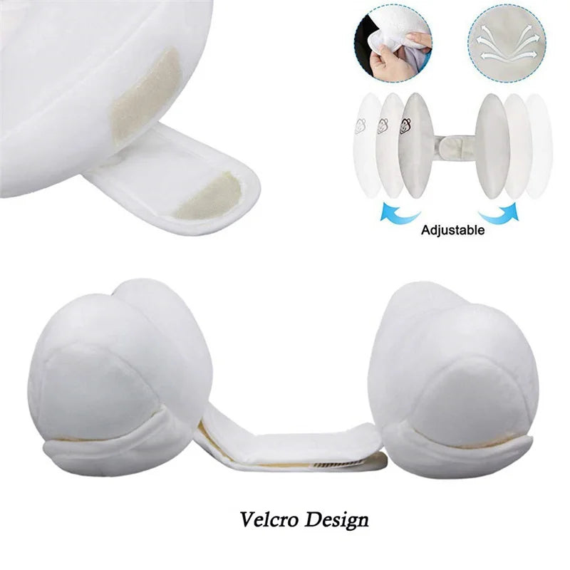 Infant stroller neck pillow and car seat head protector in a banana shape, baby stroller sleeping neck support pillow