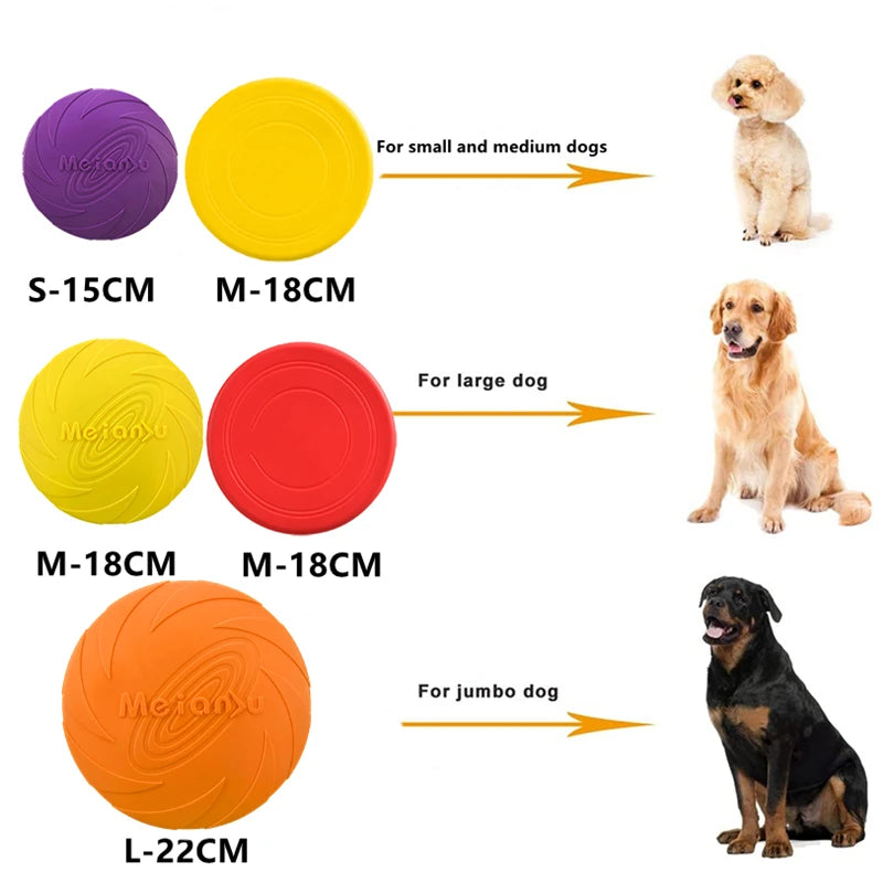 OUZEY Bite Resistant Flying Disc Toys for Dogs - Multifunctional Puppy Training Toy for Outdoor Interactive Games, Pet Dog Products