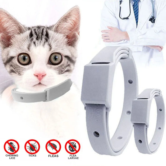 Anti Flea & Tick Collar for Cats and Small Dogs - Adjustable Breakaway Collar with 8-Month Antiparasitic Protection, Puppy & Kitten Pet Accessories