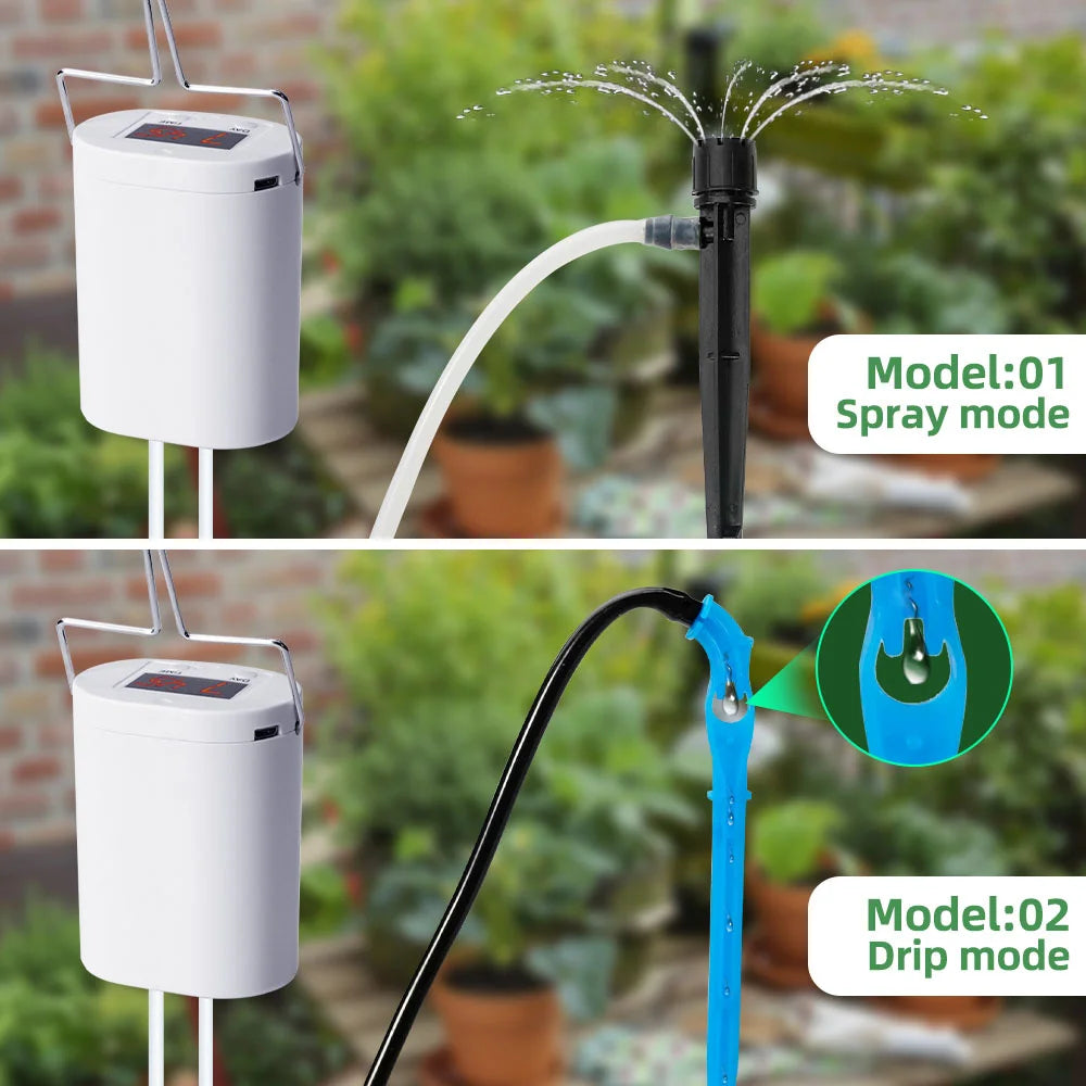 Automatic Plant Watering System - 16-Head Drip Irrigation Device with Timer | Home & Garden Sprinkler Kit