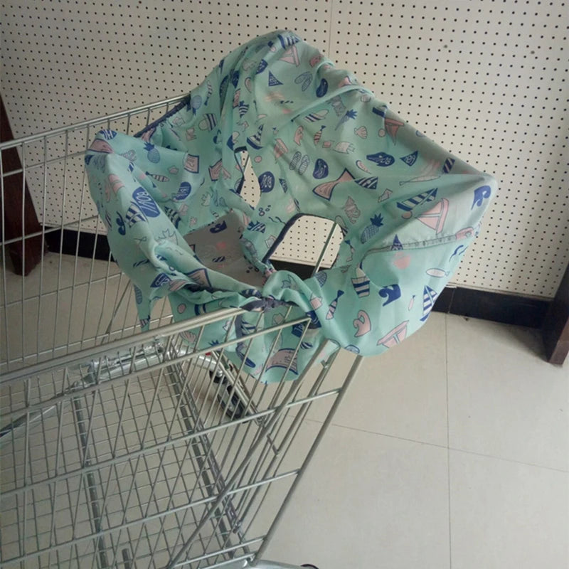 Supermarket grocery shopping cart cover for infants and children, featuring an anti-dirty baby seat pad, portable traveling seat cushion